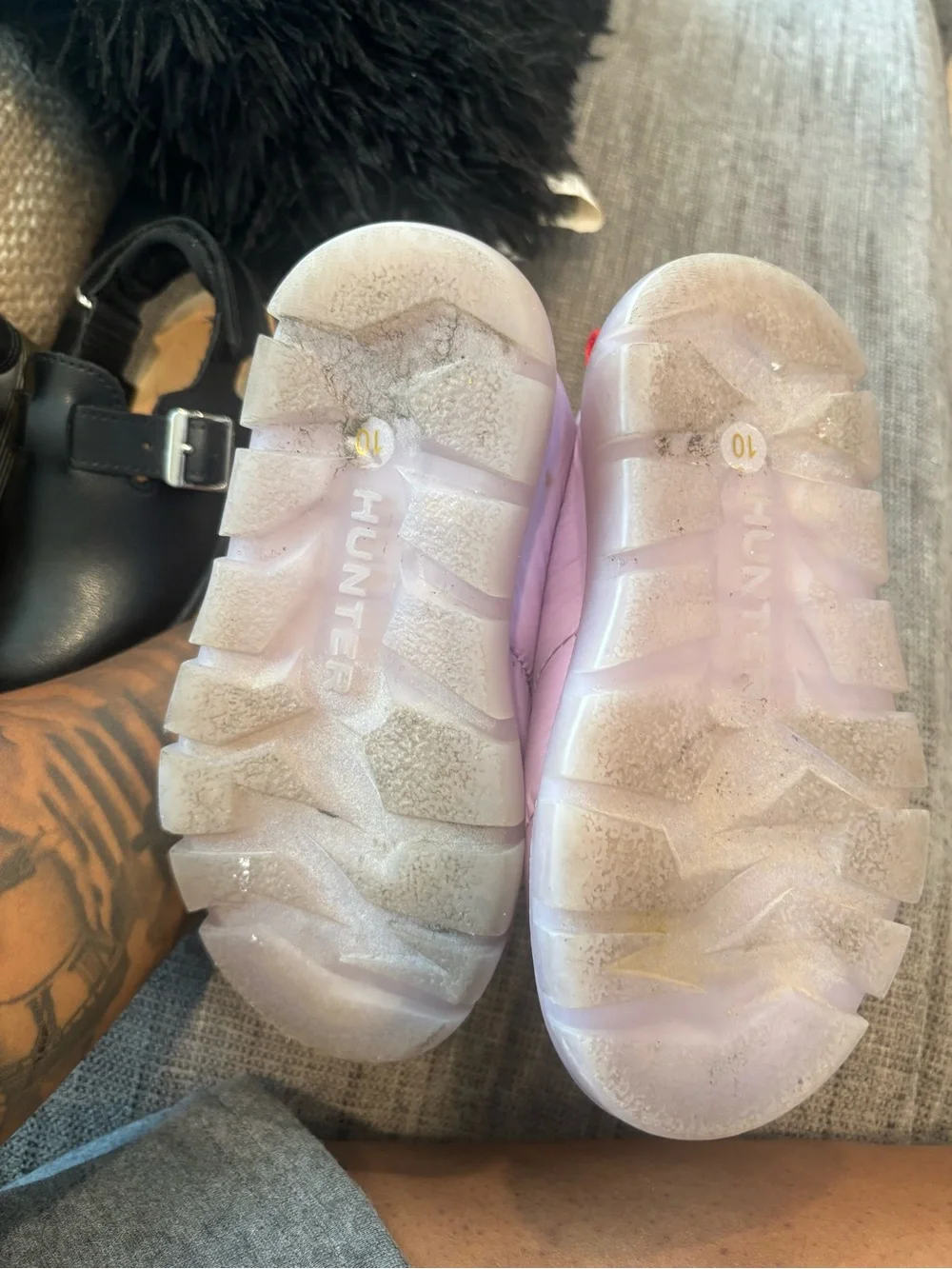 Hunter Kids' Lavender Quilted Slip-On Mules